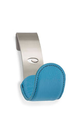 Load image into Gallery viewer, Scoop cycling accessories hanger with blue leather sleeve

