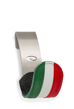 Load image into Gallery viewer, Scoop cycling accessories hanger with Italian tricolour leather sleeve
