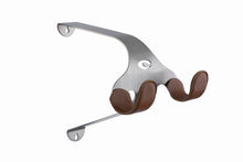 Load image into Gallery viewer, Cactus Tongue SSL Roadie bike hanger with brown leather sleeves.
