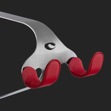 Load image into Gallery viewer, Cactus Tongue SSL bike hanger with red leather sleeves
