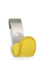 Load image into Gallery viewer, Scoop cycling accessories hanger with yellow leather sleeve
